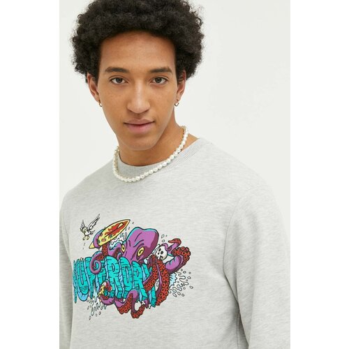 Superdry Pulover mo&amp;scaron;ka, siva barva Slike