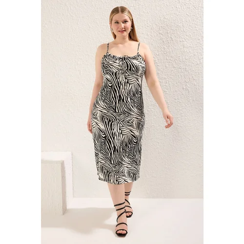 Trendyol Curve Black Crepe Knit Plus Size Dress