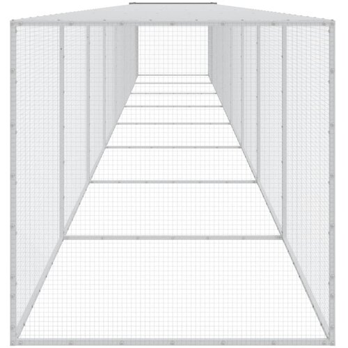  Kavez za koko&amp;scaron;i s krovom svjetlosivi 803x98x90 cm čelični Slike