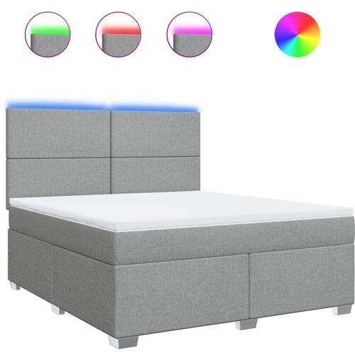 Maison Chic Box spring postelja - Vzmetna postelja z vzmetnico svetlo siva 180x200 cm blago SL5597, (21902278) Cene
