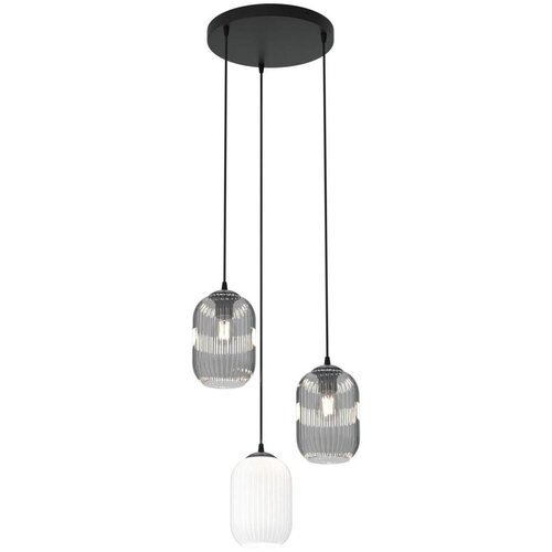  Visilica na sajli VERDI 3xE27/15W/230V Ø 30 cm crna/siva/bela Cene