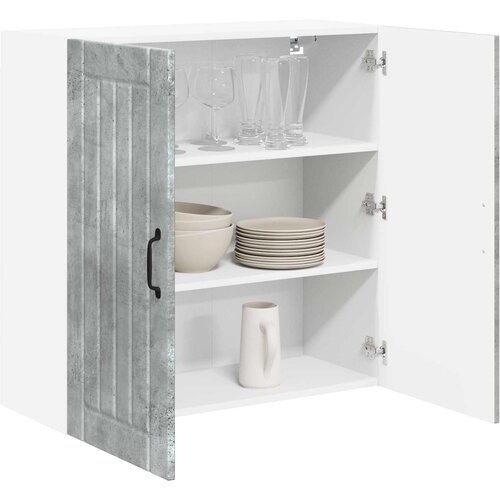  Ormar za Zid Lucca Betonska siva 80 x 31 x 80 cm Slike