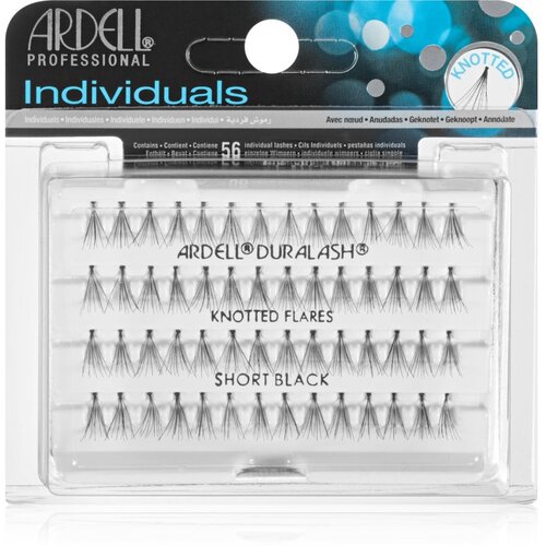 Ardell Individuals Duralash Knotted Flares umetne trepalnice 56 ks odtenek Short Black Cene