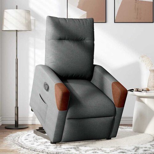 Maison Chic Naslanjač - Relax naslanjač s funkcijo vstajanja temno sivo blago, (22040382) Cene