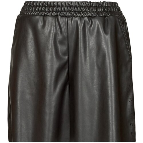 Karl Lagerfeld Kratke hlače &amp;amp; Bermuda PERFORATED FAUX LEATHER SHORTS Črna Slike