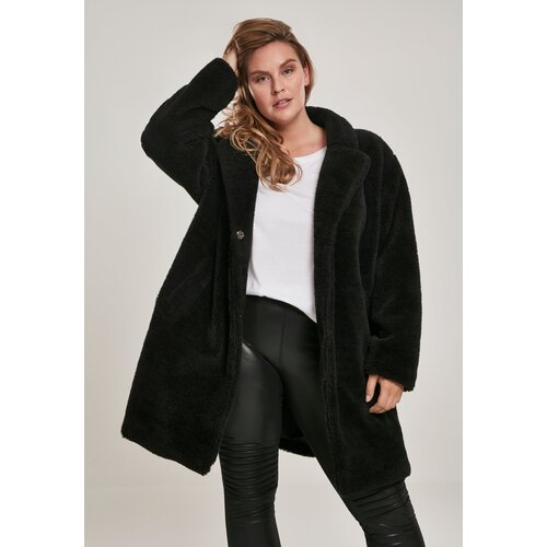 Urban Classics Women's Oversized Sherpa Coat Black Slike