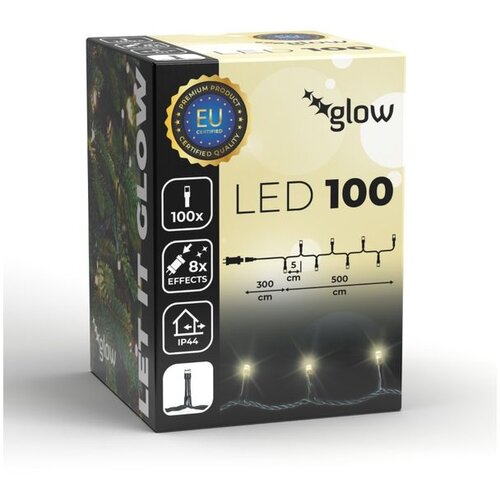 Home deco 100 led žaruljica toplo bijele, zelena žica/ 5 metara IP 44 Slike