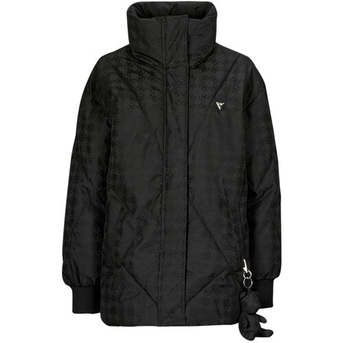 Guess Puhovke 4G LOGO PUFFER JACKET Črna Slike