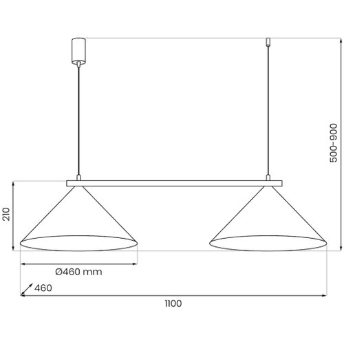  Visilica na sajli CAPITAL 2xGX53/15W/230V, crne boje Slike
