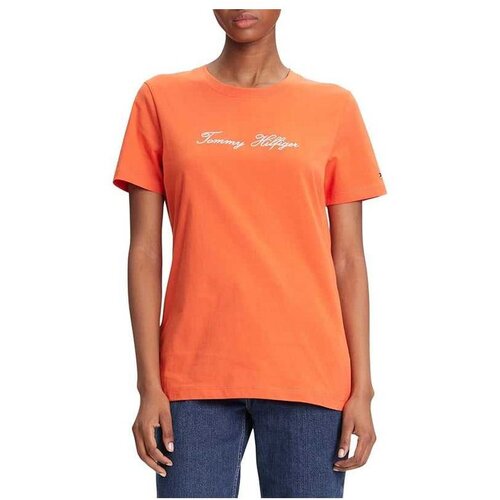 Tommy Hilfiger narandžasta majica za žene THWW0WW45746-SCX Slike