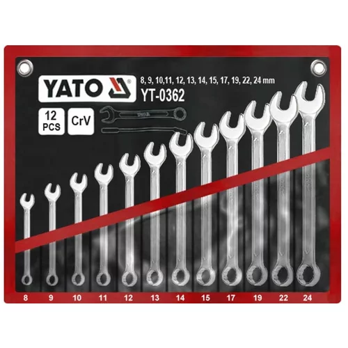 Yato Komplet ključev 12 kosov 8-24 mm CrV (20687501)