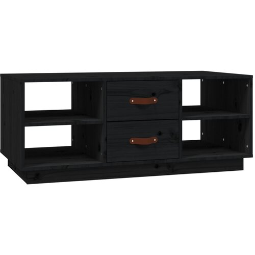 Maison Chic Klubska mizica - kavna mizica - Nizka mizica črna 100x50x41 cm trdna borovina, (21754001) Cene