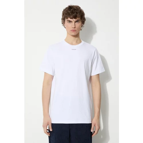 Maharishi Pamučna majica Micro za muškarce, boja: bijela, bez uzorka, 1307.WHITE