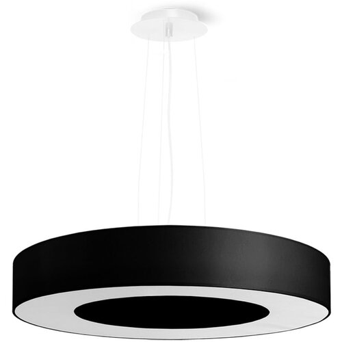 Nice Lamps Crna viseća svjetiljka s tekstilnim sjenilom ø 50 cm Galata Slim – Cijene