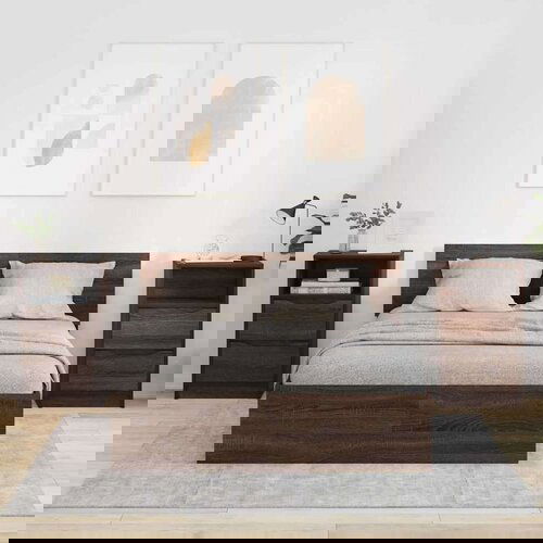  Noćni ormarići s ladicama 2 pcs Smeđi hrast 40 x 30 x 467 cm Slike