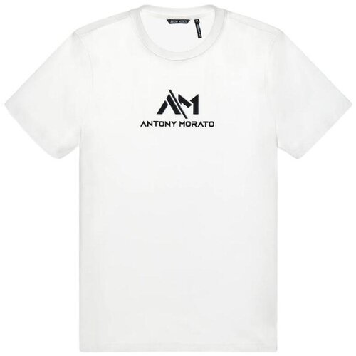 Antony Morato Majice s kratkimi rokavi MMKS02661-FA100144 Bela Cene