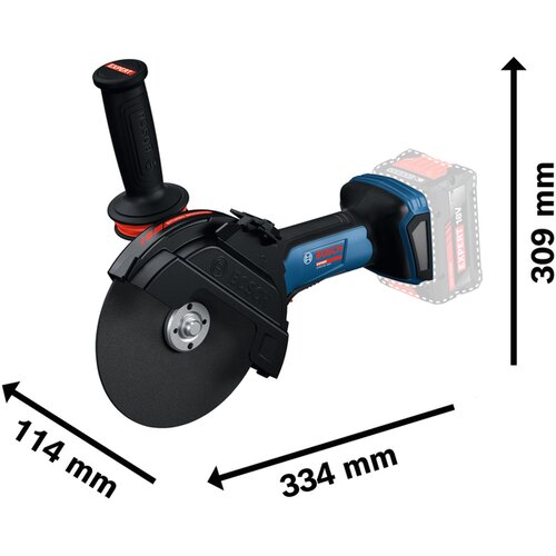 Bosch EXWS18V-180P (solo, l-boxx) akumulatorska ugaona brusilica expert 06019H6M00 Slike