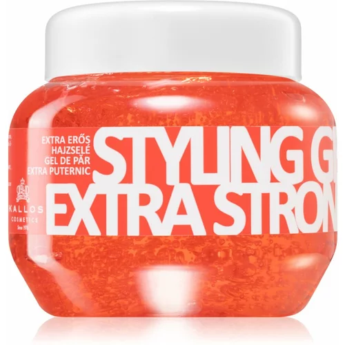 Kallos Cosmetics styling gel extra strong gel za kosu za jako učvršćivanje 275 ml za žene