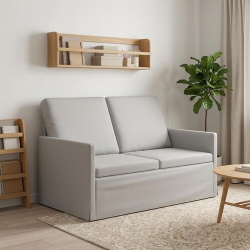  Kauč za dvoje Oblačnosiva 130 x 81 x 82 cm Tkanina Slike