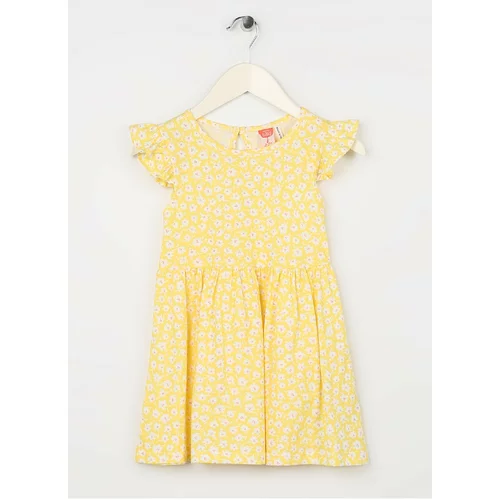 Koton Patterned Yellow Baby Standard Dress 3smg80016ak