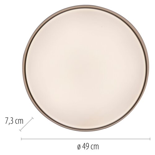 SCH&amp;Ouml;NER WOHNEN 14595-39 - LED prigu&amp;scaron;iva plafonsko svetlo TAVOLI LED/34W/230V sivo + daljinski upravljač Slike