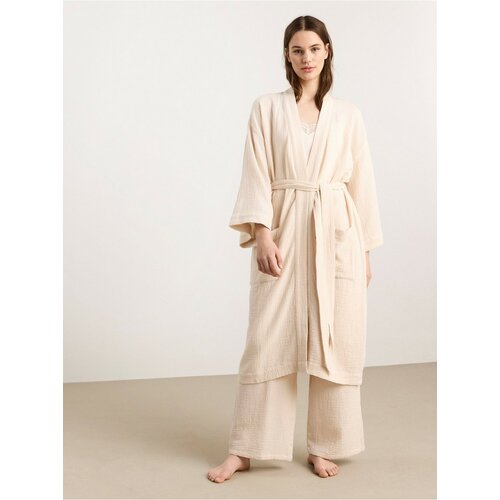 Lindex bademantil - Crinkled cotton robe Cene