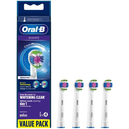 Oral-b 3D White 80339410 glava četkice za zube 4 kom Bijelo Slike
