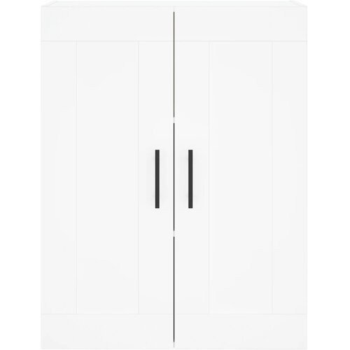  Visoka komoda bijela 69,5x34x180 cm konstruirano drvo Slike