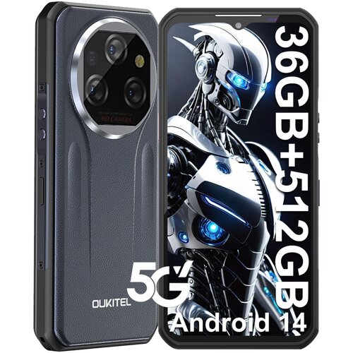 Oukitel WP39 Pro 5G 36/512GB Dimensity 6300, siva pametni robustni telefon Android 14, 6.6" FHD+, (21999027) Cene