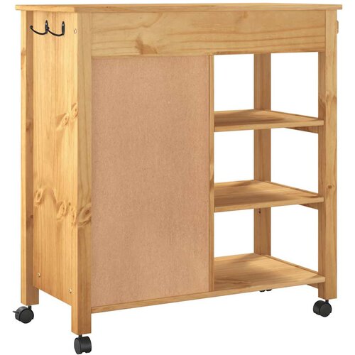  Kuhinjska kolica MONZA 84 x 40 x 88,5 cm od masivne borovine Slike