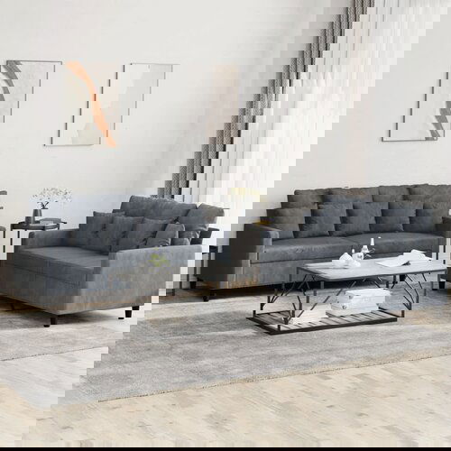 vidaXL 2-dijelni set sofa s jastucima tamnosivi baršunasti Cene