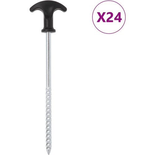 vidaXL Klinovi za šator 24 kom 20 cm Ø7 mm od pocinčanog čelika Cene