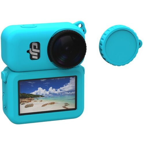 INF Združljivo ohi&amp;scaron;je iz silikona za DJI Osmo Nano Action Camera - odporen na padec, odporen na prah Blue, (5000506013) Slike