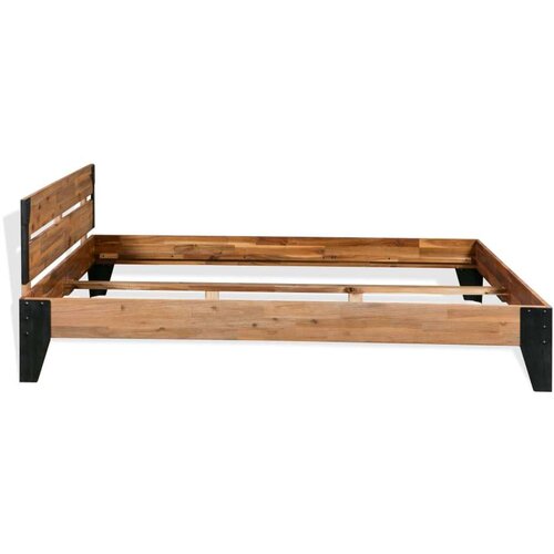 vidaXL Okvir za krevet od masivnog bagremovog drva i čelika 152x203 cm Cene