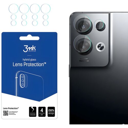  4x Staklo za kameru 3mk za Oppo Reno 8 Pro+ - Prozirna KP20519 Slike