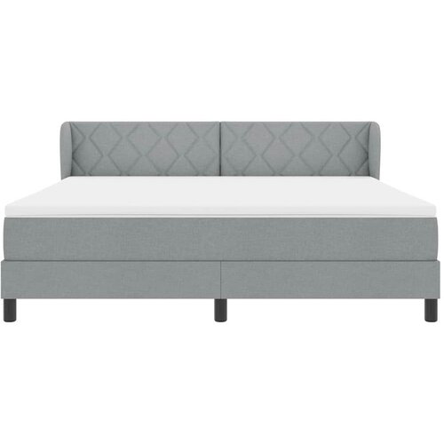  Krevet s opruga kutije Svjetlosiva 180 x 200 cm tkanina Slike