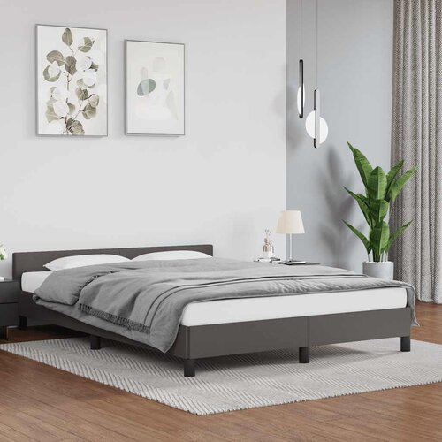  Okvir kreveta s uzglavljem bez madraca sivi 140x200 cm Cijene