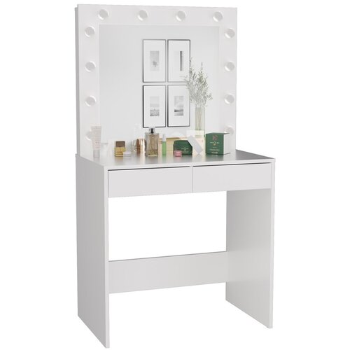 Shumee Garnitura toaletne mizice Marina T+ 2S+L, BELA, (21556006) Slike