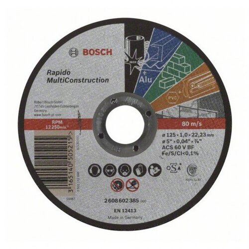 Bosch rezna ploča RAPIDO MULTICON. 125X1.0X22,23MM Cijene