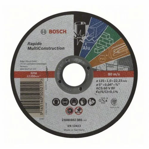 Bosch rezna ploča RAPIDO MULTICON. 125X1.0X22,23MM