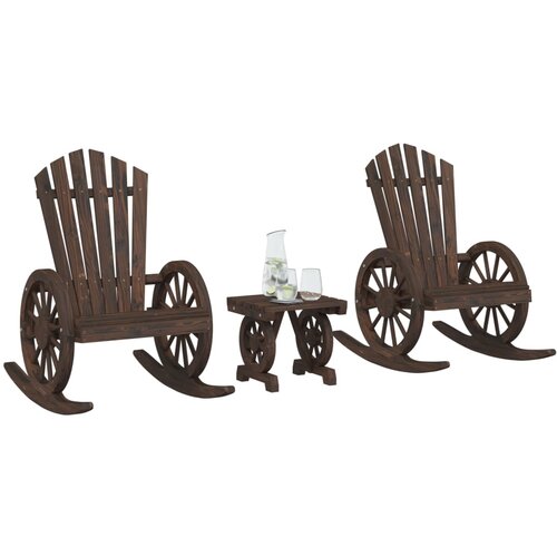  The Living Store Vrtna sedežna garnitura 3-delna trden les jelke - Vrtna Garnitura, (21451550) Cene