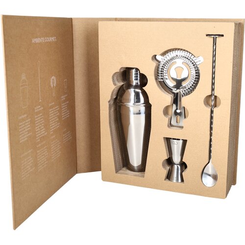 Tognana Koktel set Serving Guest &amp;amp; Gift, 4 dela, Srebrne boje Slike
