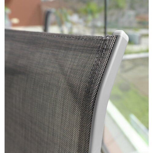 Ambia Garden STOL aluminij, jeklo srebrne barve, svetlo rjava Slike
