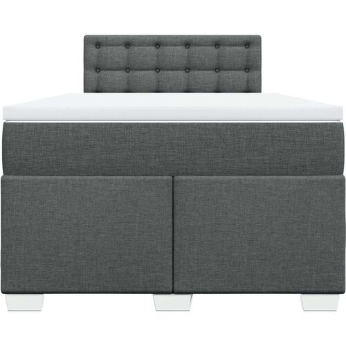 VidaXL Krevet box spring s madracem tamnosivi 120 x 190 cm tkanina Slike