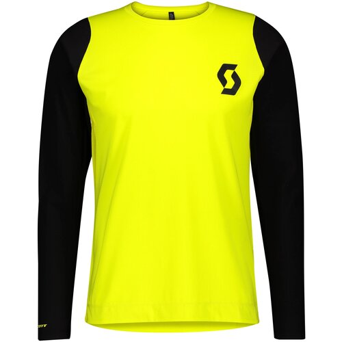 Scott Men's Cycling Jersey Trail Progressive L/Sl Sulphur Yellow/Black Cene