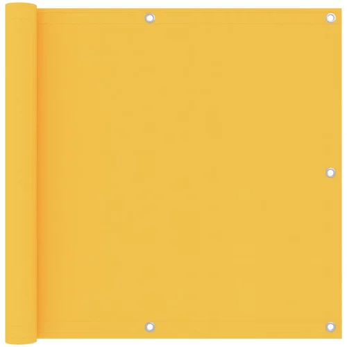 vidaXL Balkonsko platno rumeno 90x600 cm oksford blago, (20609937)