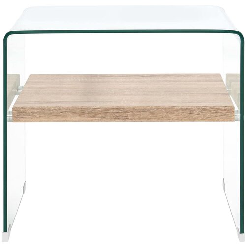  Stolić za kavu prozirni 50 x 50 x 45 cm od kaljenog stakla Slike