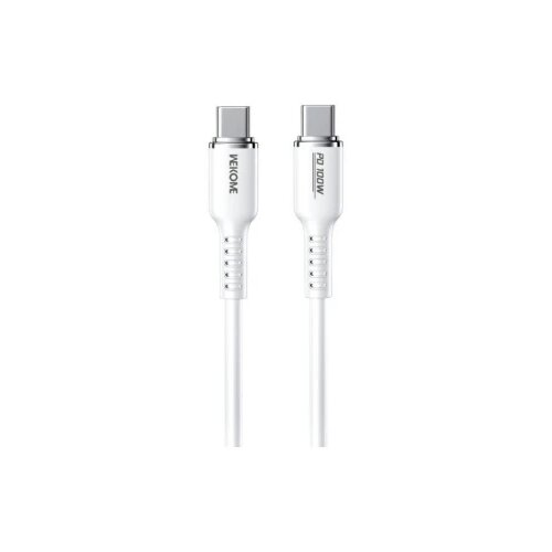 WEKOME WDC-11 kabl 3.1 usb tip c m/m 1.2m, za super brzo punjenje 100W/480Mbps, silicon soft, beli Slike