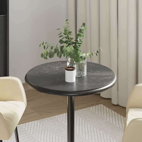 vidaXL Stolna ploča crna Ø 50 x 2,5 cm mramorna Cene