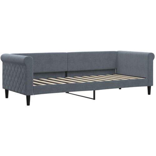 vidaXL Raztegljiva postelja temno siva 80x200 cm žamet, (21292987) Cene